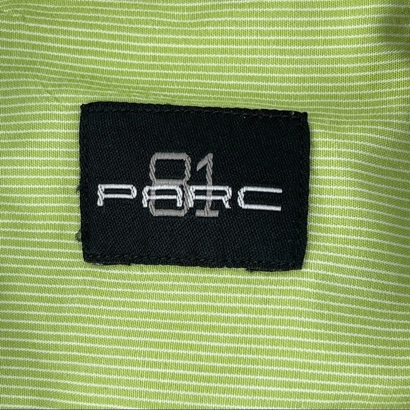 Parc 81 Button Up Shirt Mens XL Green Pockets - Picture 2 of 9